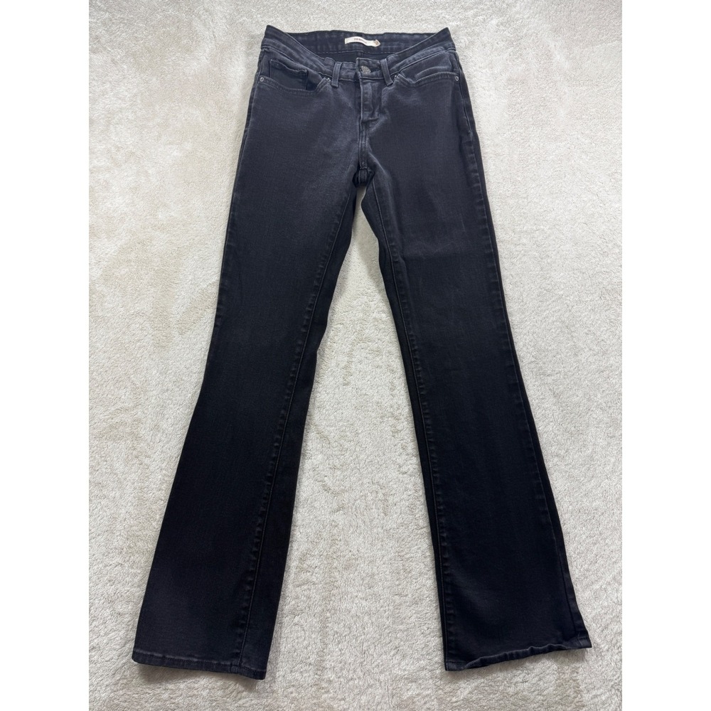 Levi's Womens‎ 715 Bootcut Slim Mid Rise Black Denim Jeans 27 Meas: 26x31